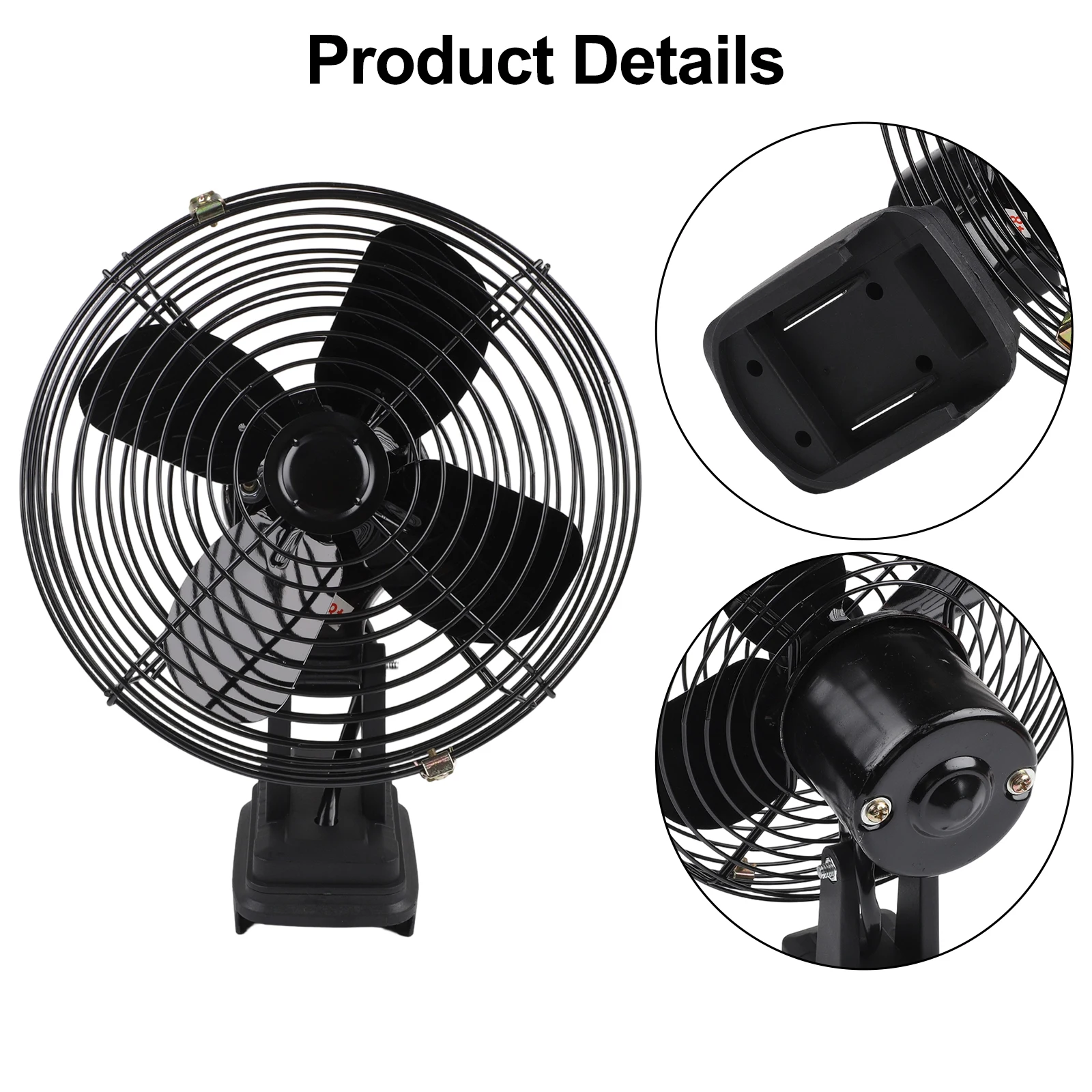 Wireless 8 Inch Camping Fan Featuring Copper Motor Metal for blades and Reversible Airflow for BL1830 BL1840 BL1850 18V Battery