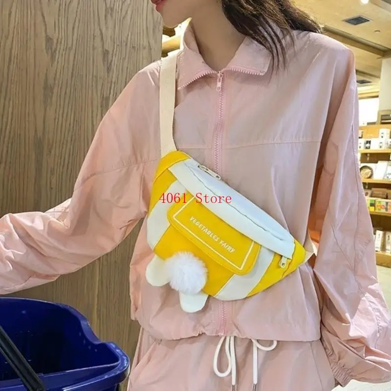 حقيبة صدر على الطراز الياباني للفتيات حقيبة كروس محمولة وعملية