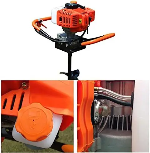 52Cc Post Hole Digger Gas Powered Earth Auger Borer Fence Ground Drill Heavy Duty Gas Powered Post Hole Digger With 3 Different