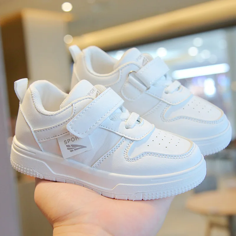 

Children's White Shoes 2025 Spring and Autumn New Boys and Girls Sports Shoe