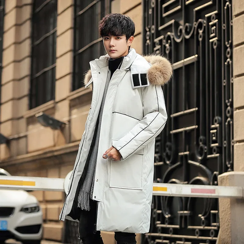 2028 XK  Men  Winter New Classic Warm Fleece Detachable Hat Parkas Jacket Coat Men Autumn Outwear Outfits Pockets Parka Jackets