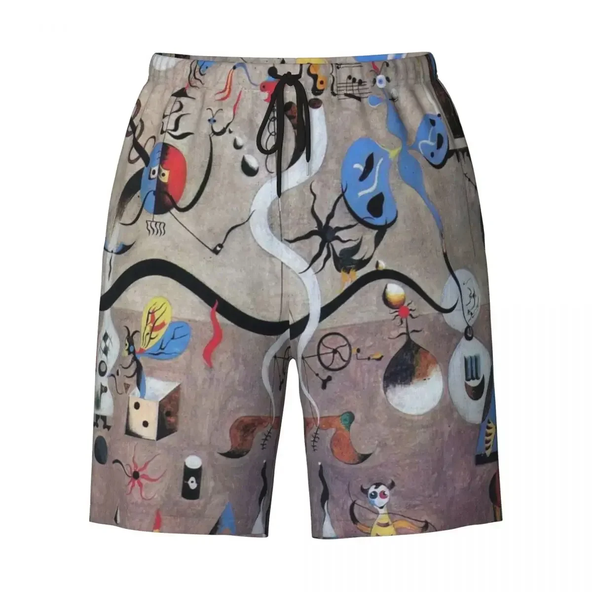 Custom Joan Miro Abstract Art Swim Trunks Men Quick Dry Board Shorts Surrealism Bathing Suits Boardshorts