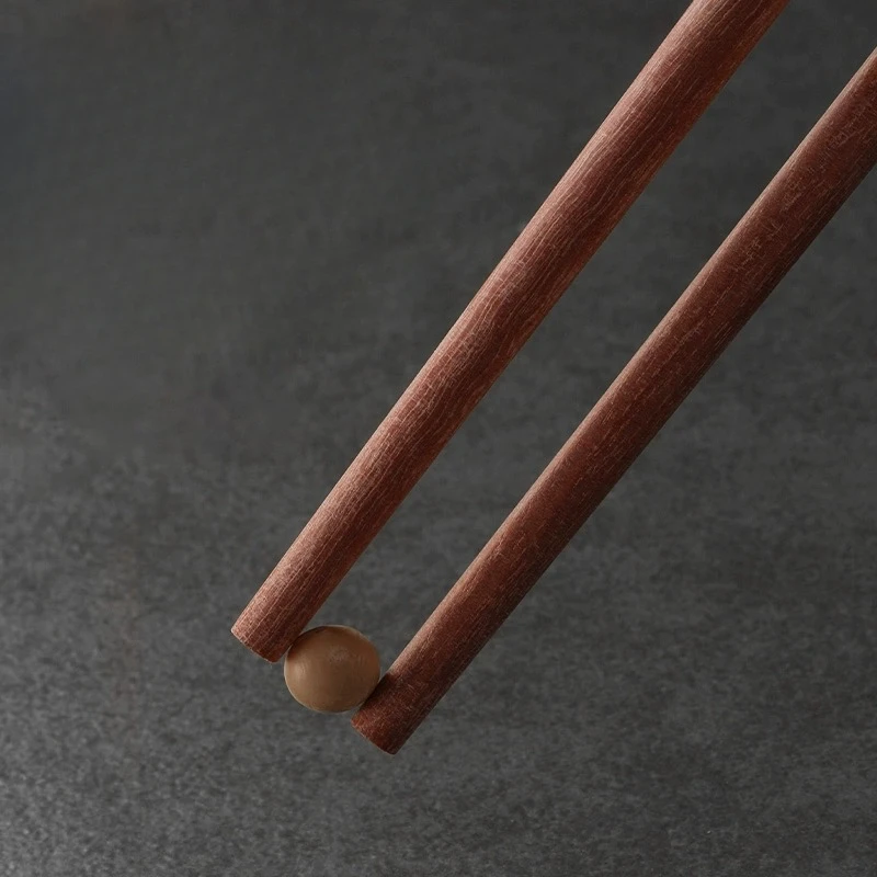 Red Sandalwood Chopsticks 10 Pairs of Household Tableware Wooden No Paint No Wax Non-slip Solid Wood Chopsticks