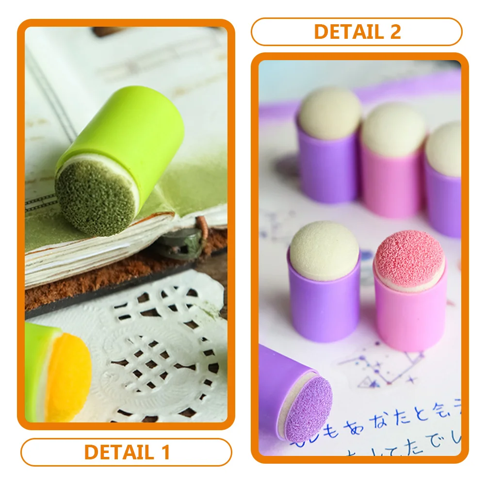 5 Pcs Finger Sponge Daubers Painting Graffiti Kids Stamp for Ink Blending Tool Cots Seal Crafting Toy