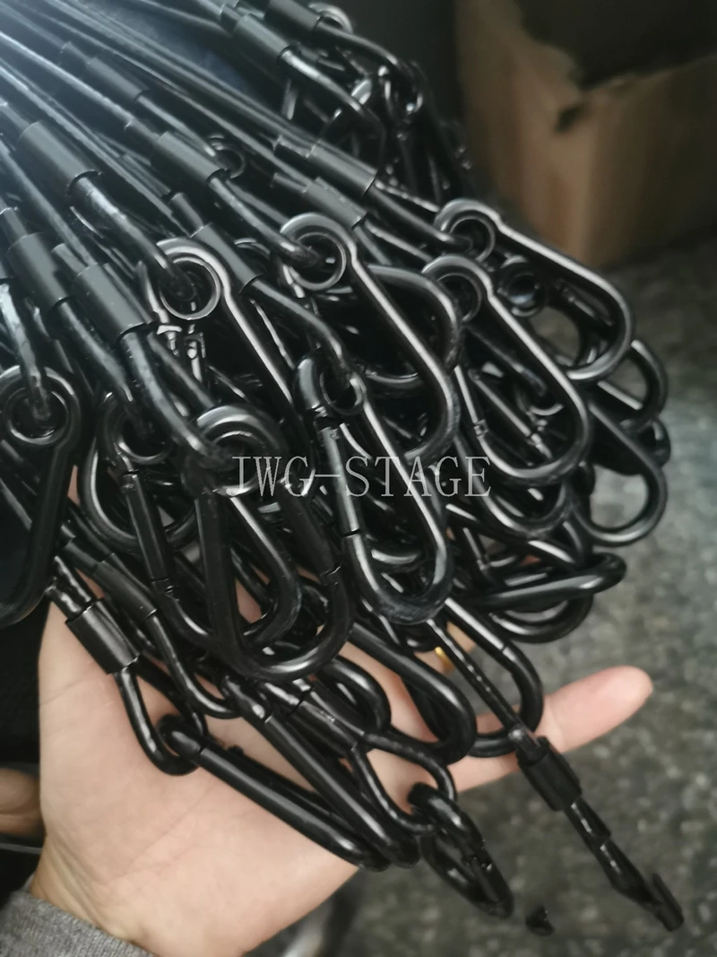 3x70mmStainless Steel Rope PVC Thickness Wire Safety Cables With Looped Ends For Stage Light Tough Guard Security Lock Stage Par
