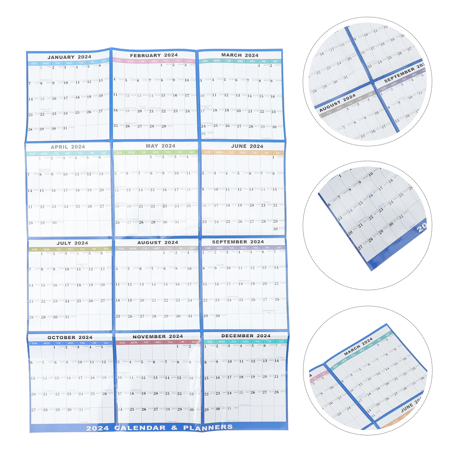 Wall Calendar Large Monthly Erasable for Delicate Planning Hanging Paper Calendars Reusable Dating