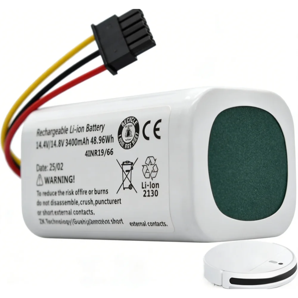 

14.4V 2600mAh Li-ion Battery Pack Suitable for Xiaomi Mijia Mi Robot Vacuum Mop 2 Lite,C103,EVE CC & E10 B112/E12