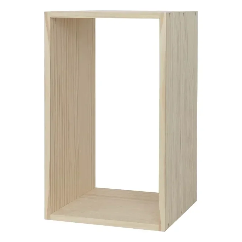 Simple wood floor to ceiling bookshelves, living room, reading shelves, office shelves