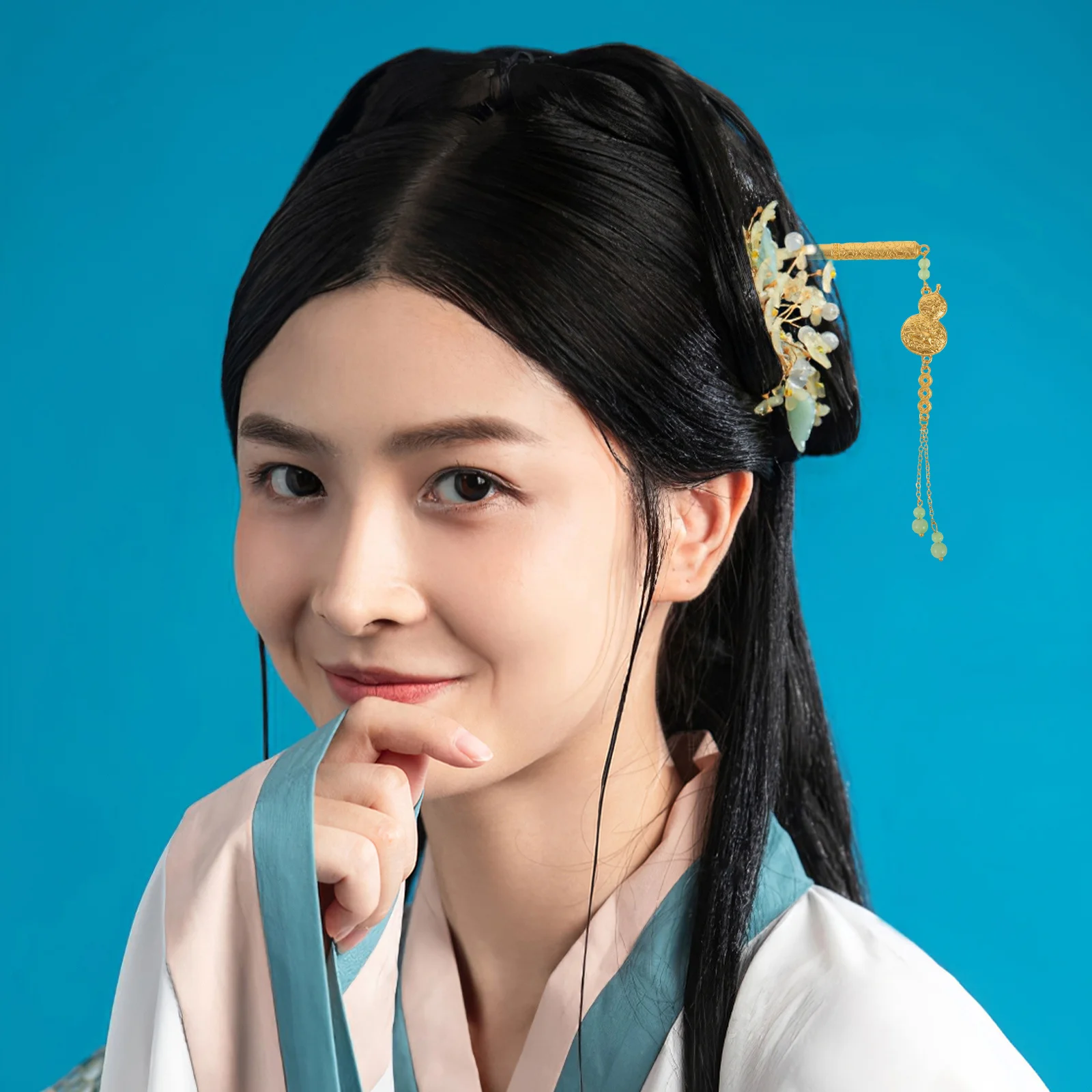 

Китайская заколка для волос ручной работы с кисточкой в виде тыквы, винтажная традиционная элегантная палочка для волос, ретро-аксессуар для женщин, булочка, прически