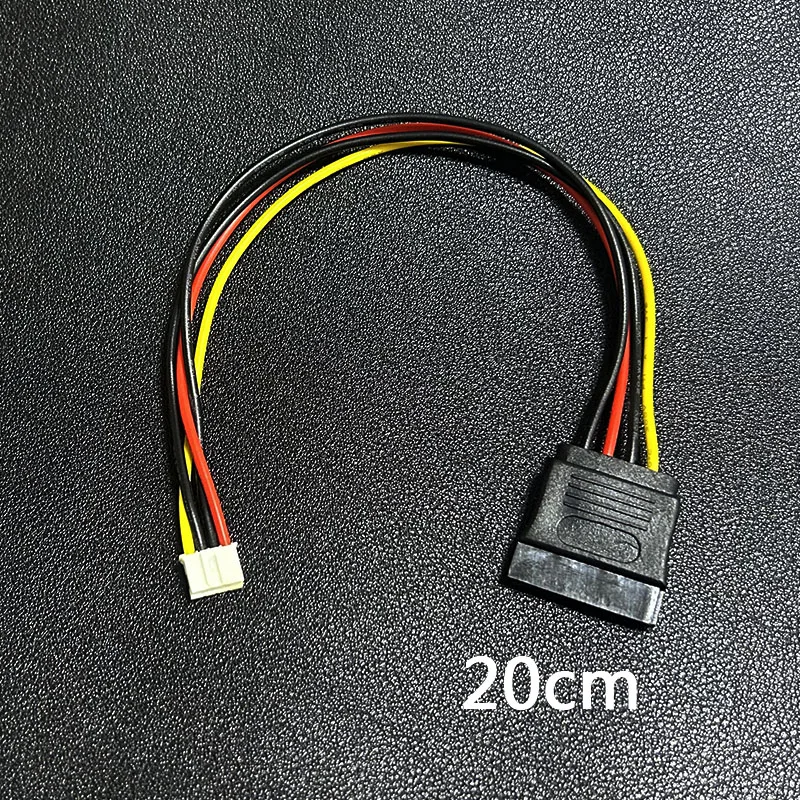 PH2.0mm 4 pines a SATA tipo pequeño a 15 pines SATA HDD SSD SATA Cable de alimentación 20AWG para cable Industrial 12V GND GND 5V PW