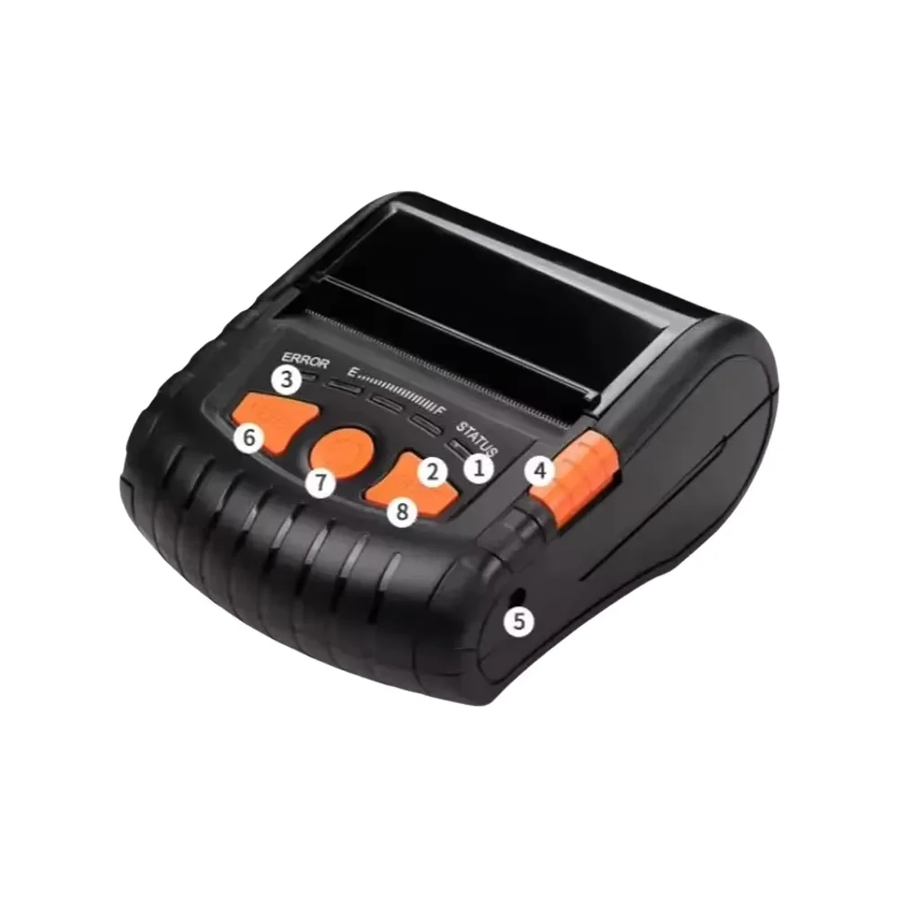 Portable Bluetooth Small Ticket Machine Printer Handheld Sticker Mini Connectable Mobile App Print 80mm Only Print Small Tickets