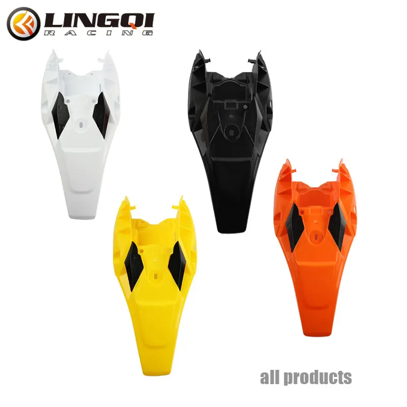 Lengqi-Dirt Pit Bike Traseiro Corpo de guarda-lamas, Capa de carenagem, Peças plásticas Fender para motocicleta chinesa Husqvarna 50