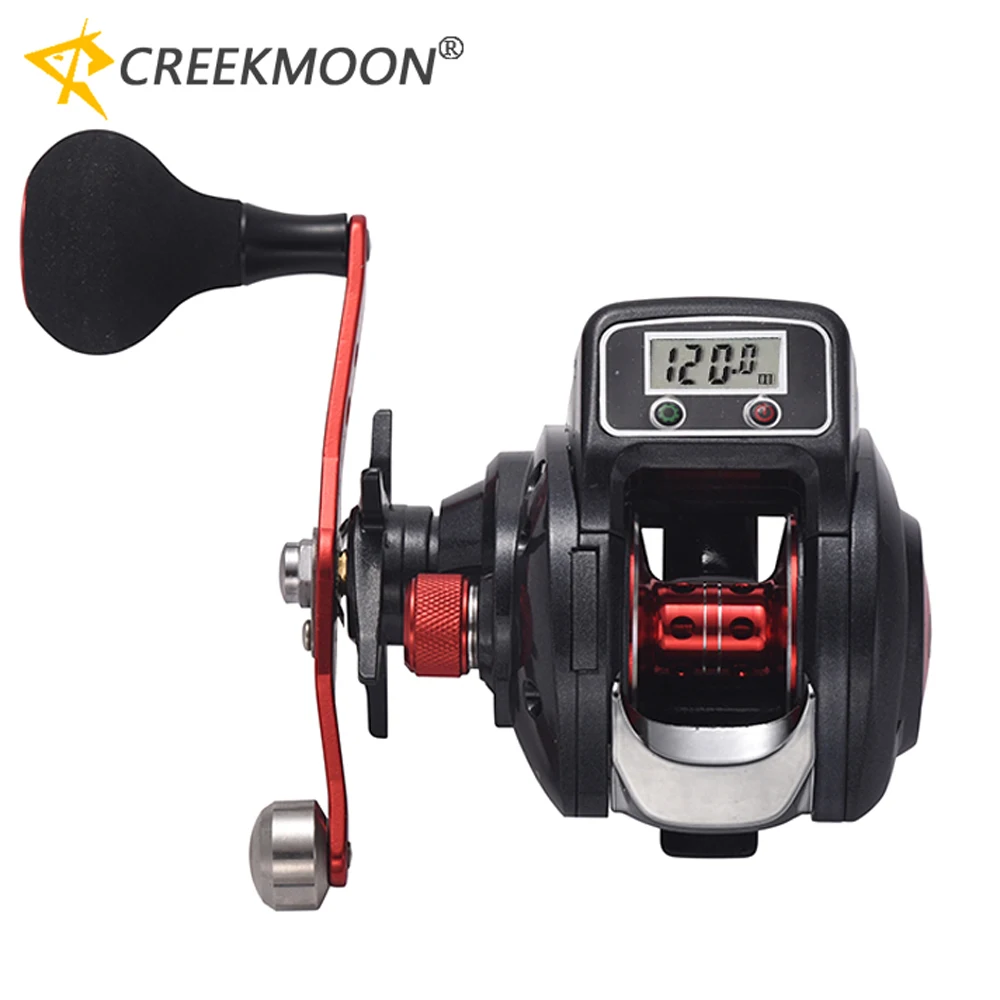 フルメタルデジタル釣りベイトキャスティングリール-63-1-電子ラインカウンターディスプレイカウントライトギア海魚リールタックル