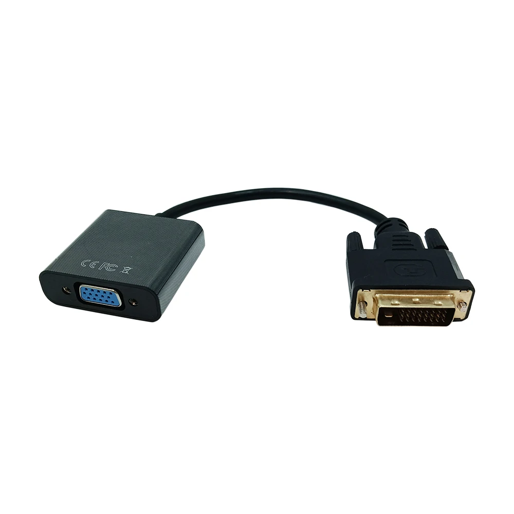 10 Buah Kabel Adaptor DVI 24 + 1 25 Pin DVI-VGA Konverter Video Pria Wanita Adaptor DVI Ke VGA Serbaguna untuk Proyektor Komputer HD-