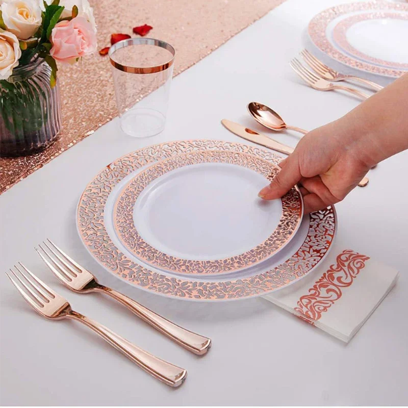 50 sztuk jednorazowe ręczniki do rąk serwetka stołowa papierowa elegancka chusteczka świąteczne przyjęcie urodzinowe serwetka ślubna serwetka deco mariage — zdjęcie 7