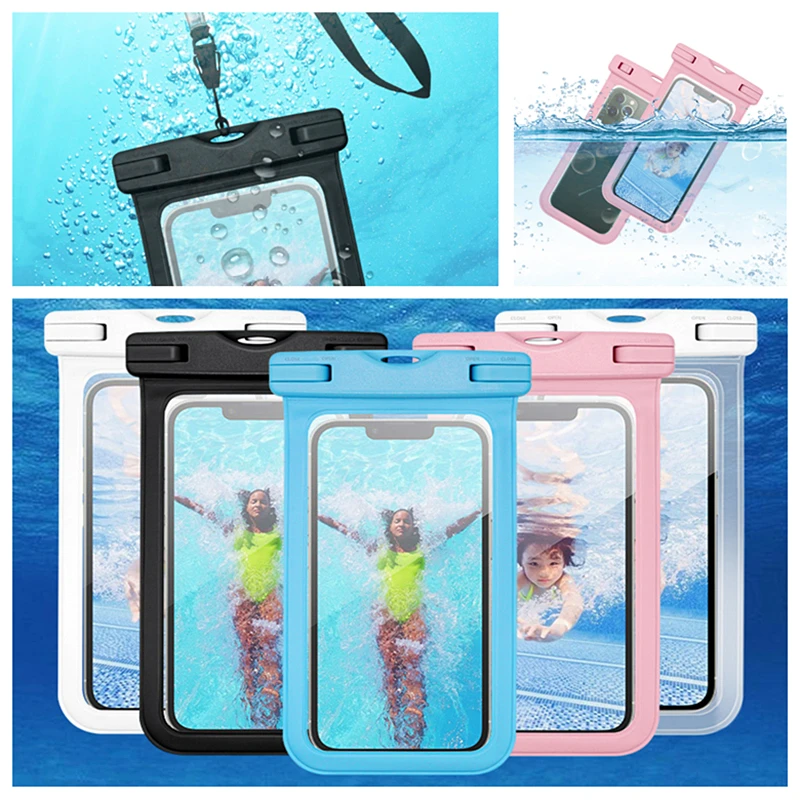 Free Shipping Waterproof phone pocket Touchable Snorkel rafting Swimming factory Phone case Waterproof bag for swimming surfing