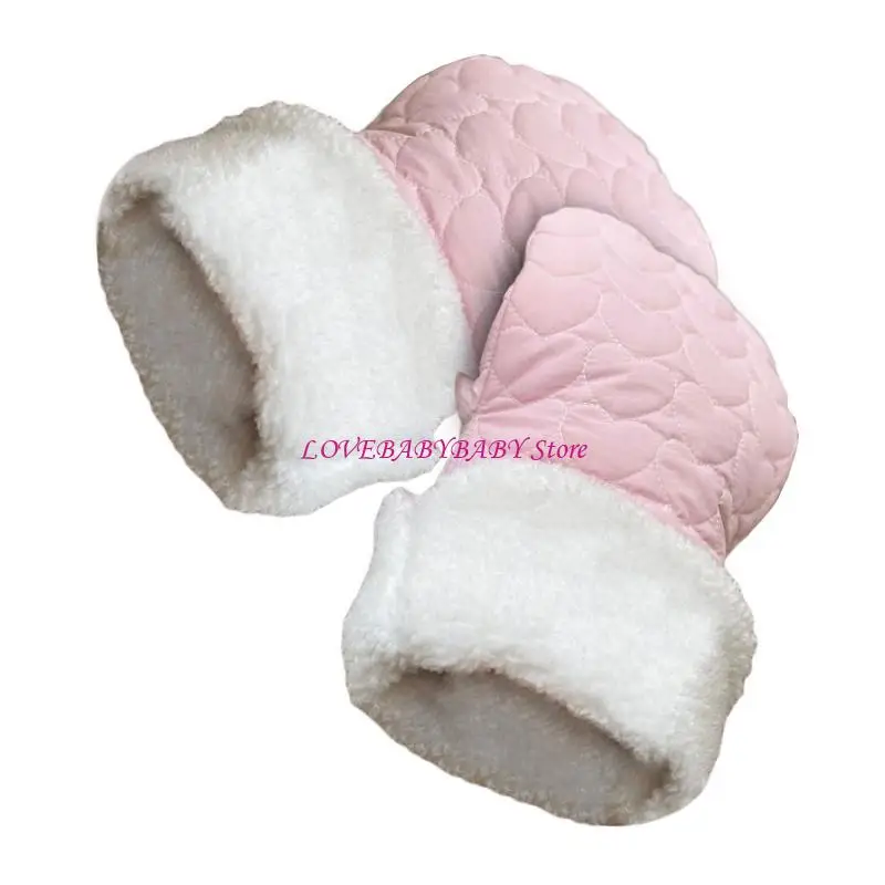

1 Pair Cosy Infant Strollers Mittens Keep Hands Warm In Winter Comfortable Fleece Lining Hand Muffs for Outdoor Activity 4XBC