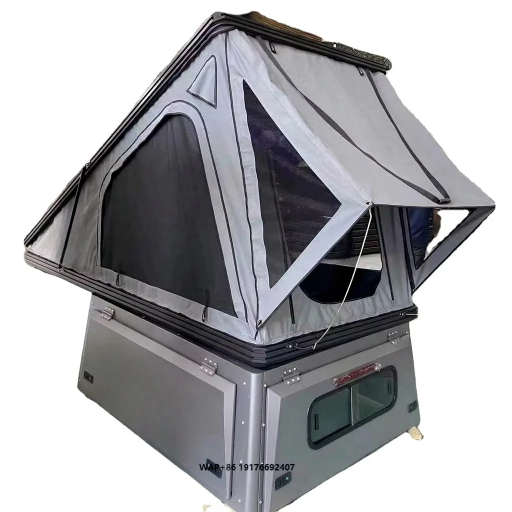 Close in Under 1 Minute Without Removing Bedding, Wedge Camper Shell Roof Top Tent for Pickups