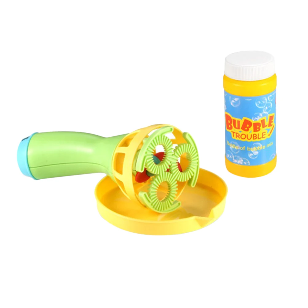 Electric Fan Bubble Machine for Children Maker Toy Blowing Kids Bubbles Soak Water