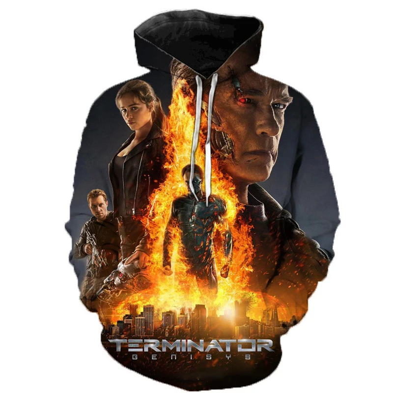 

Movie Terminator 3D Print Hoodies Men Women Autumn Fashion Casual Sweatshirts Oversized Hoodie Pullovers Tracksuit Clothing