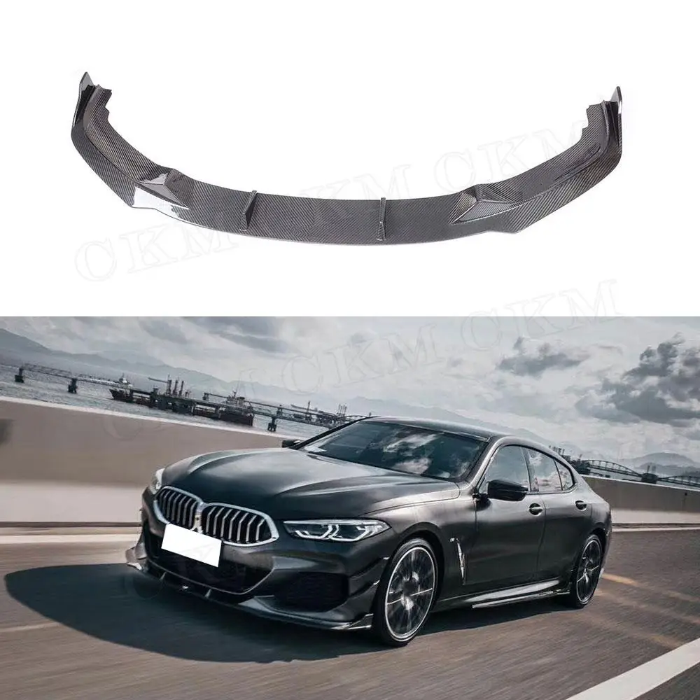 

Dry Carbon Fiber Front Bumper Lip Chin Spoiler FRP Prime Protector Cover For BMW 8 Series 840i G14 G15 G16 2019 2020 Car Styling