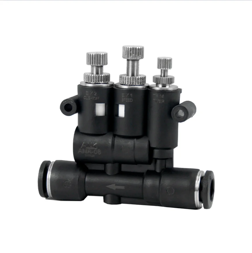 Pneumatic External Adjustable Air Buffer Fitting SA/ANA-06/08/10 Speed Control Valve Cylinder Speed Regulating Throttle Valve