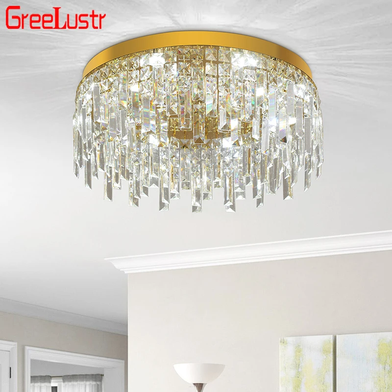 luxo moderno crystal chandelier teto rodada led pendant light ouro chrome iluminacao sala de estar quarto estudo decoracao do lar 01