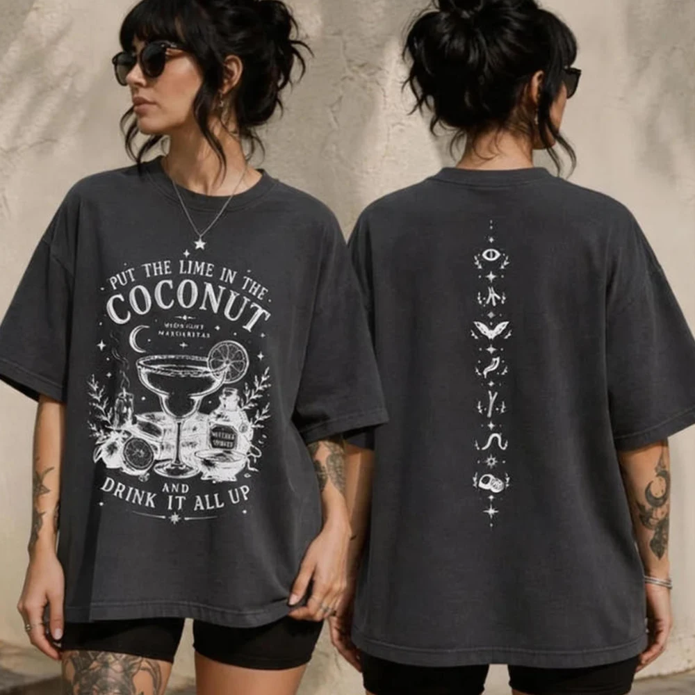 Praktisches Magic Shirt Midnight Margaritas T-Shirt Retro Halloween Grusel-Saison T-Shirt Vintage Hexenfilm T-Shirt Hexengeschenk für Sie – Detail 1