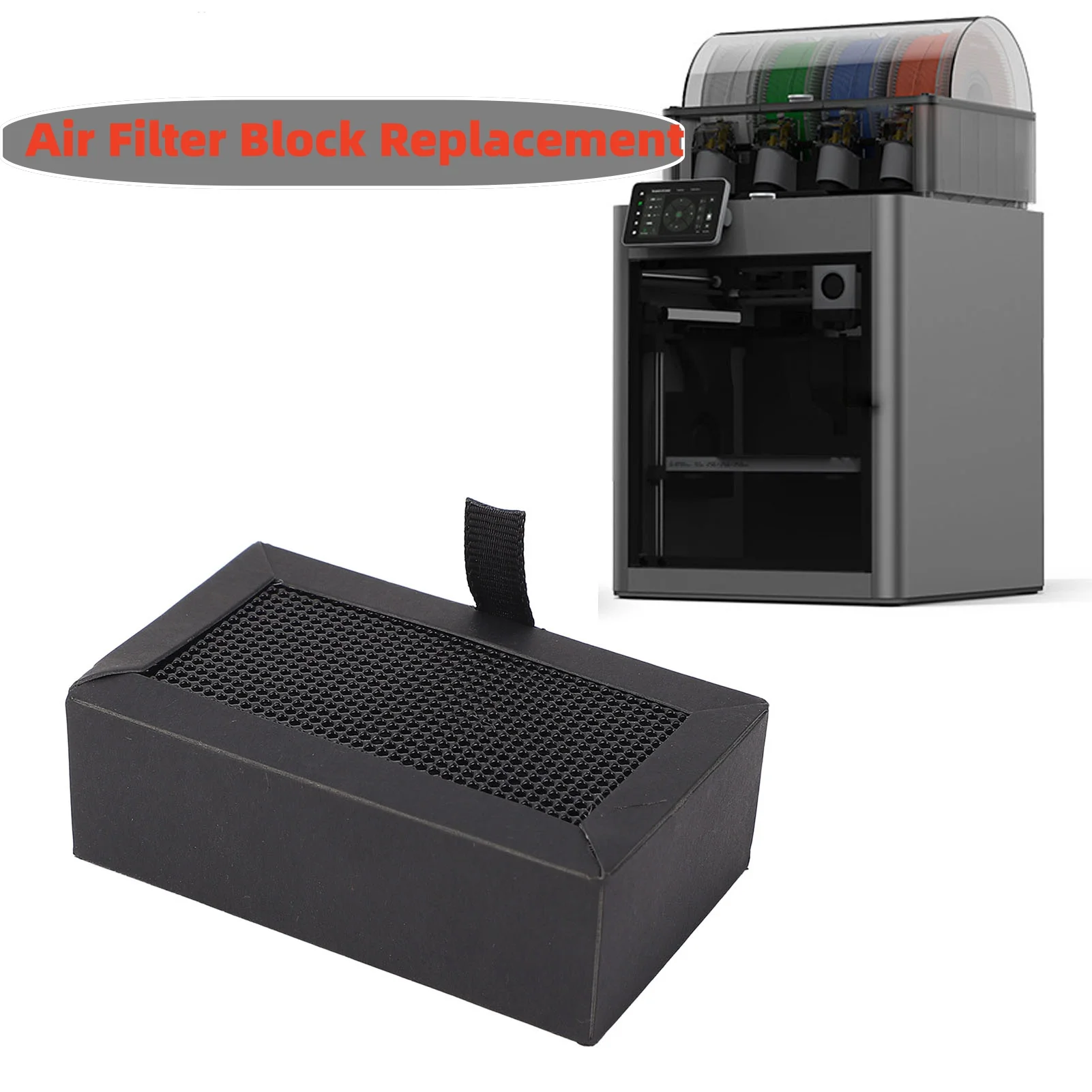 

Air Filter Block Replacement 2PCS Active Carbon Filter Purifier for Bambu Lab X1 P1 Series 3D Printer