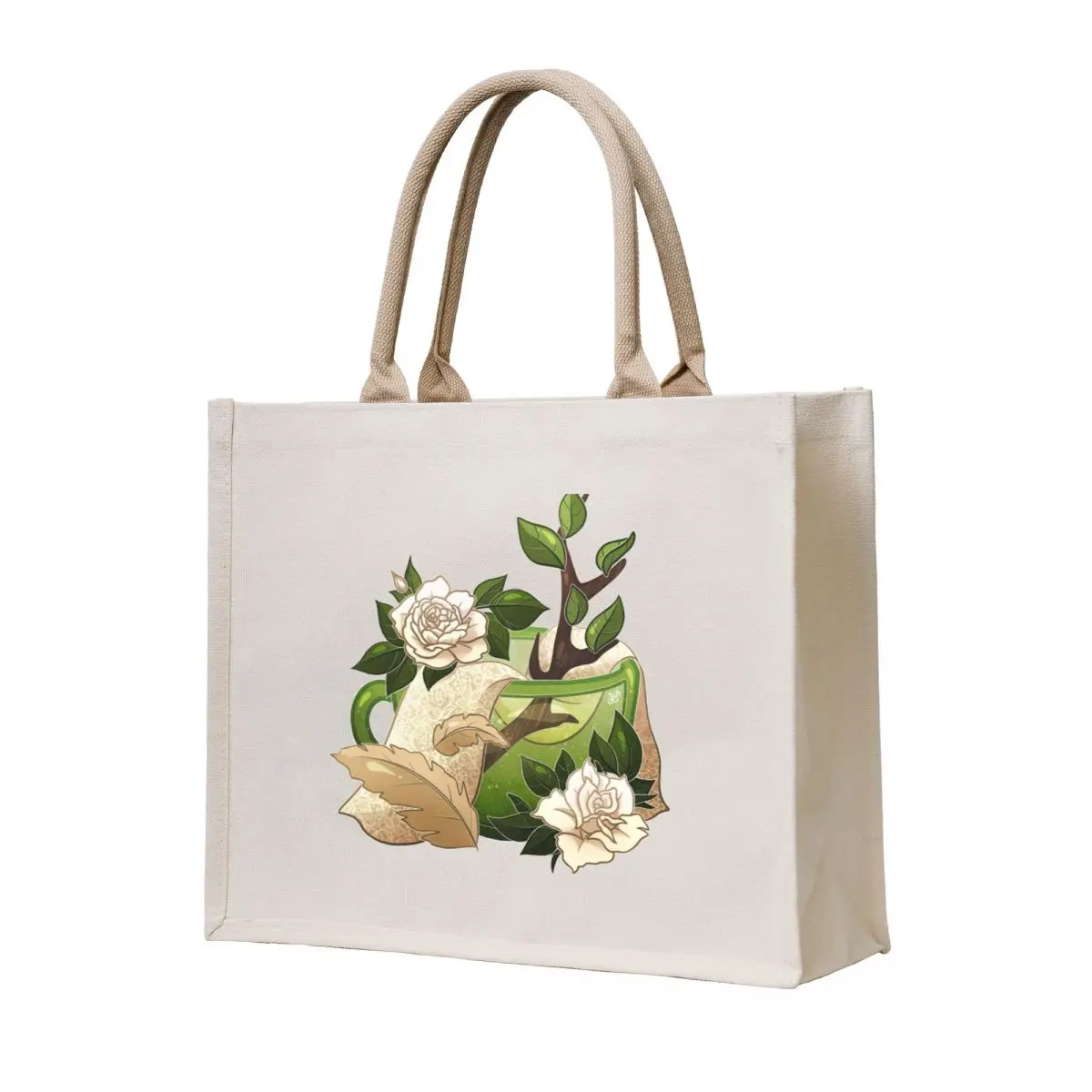 

Peaceful Forest Teacup - Cottagecore Aesthetic Tote Bag Fabric bag Shopper Women's bag
