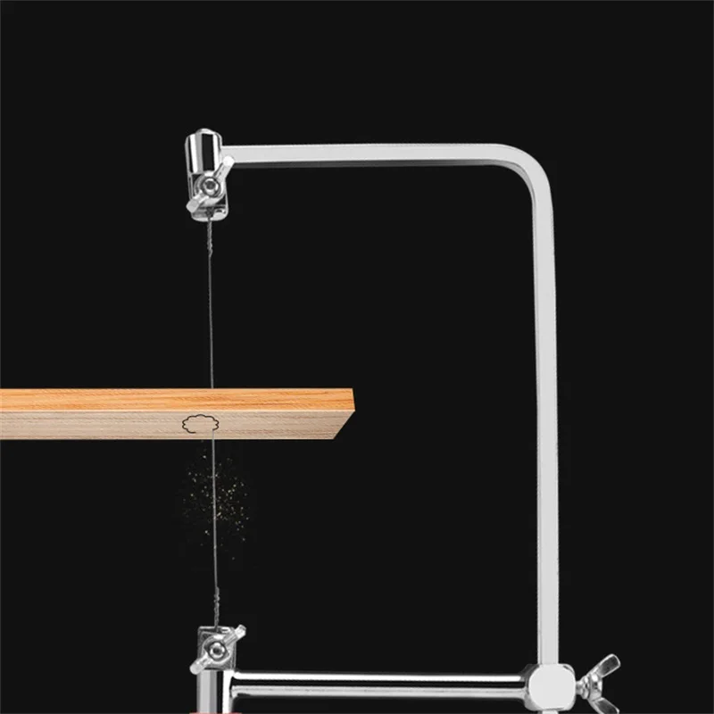 

Adjustable Frame Sawbow U-shape Coping Jig Saw For Woodworking Craft Jewelry DIY Hand Tools Two Sizes With 5pcs Spiral Blades