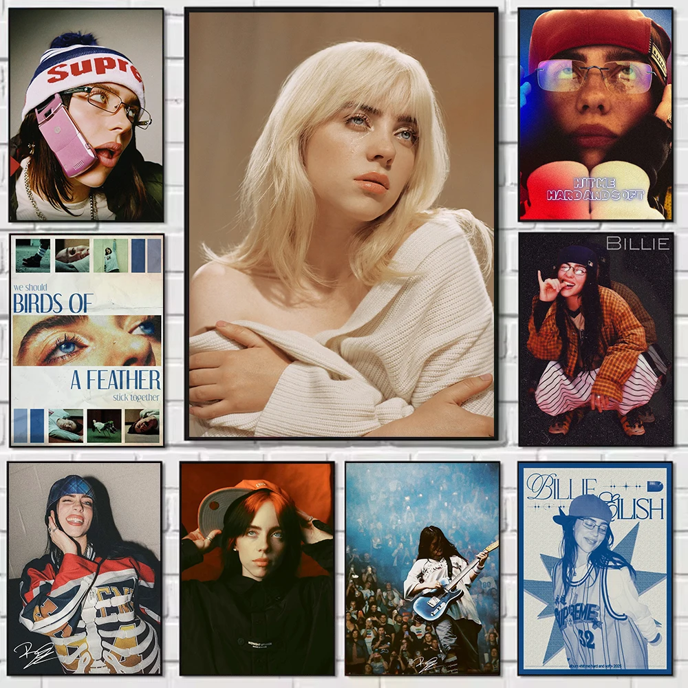 Singer Classic Music Portrait Hit Me Hard and Soft Tour B-Billies-S Aesthetic Canvas Poster Wall Art Pictures Home Decor