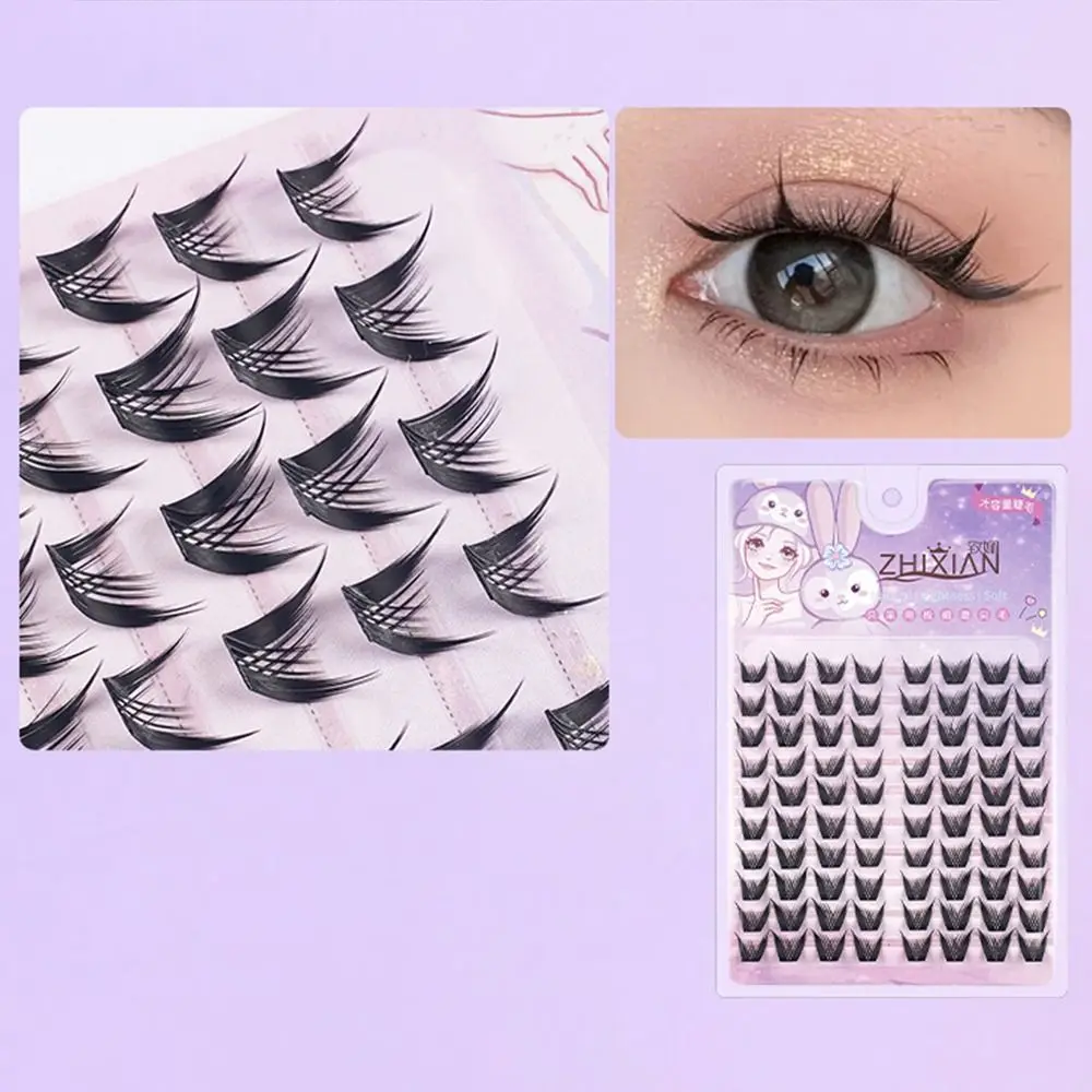 With Jelly Glue Strips Sunflower False Eyelashes Glue Free Large Capacity Manga Lashes Anime Cosplay Makeup Tools