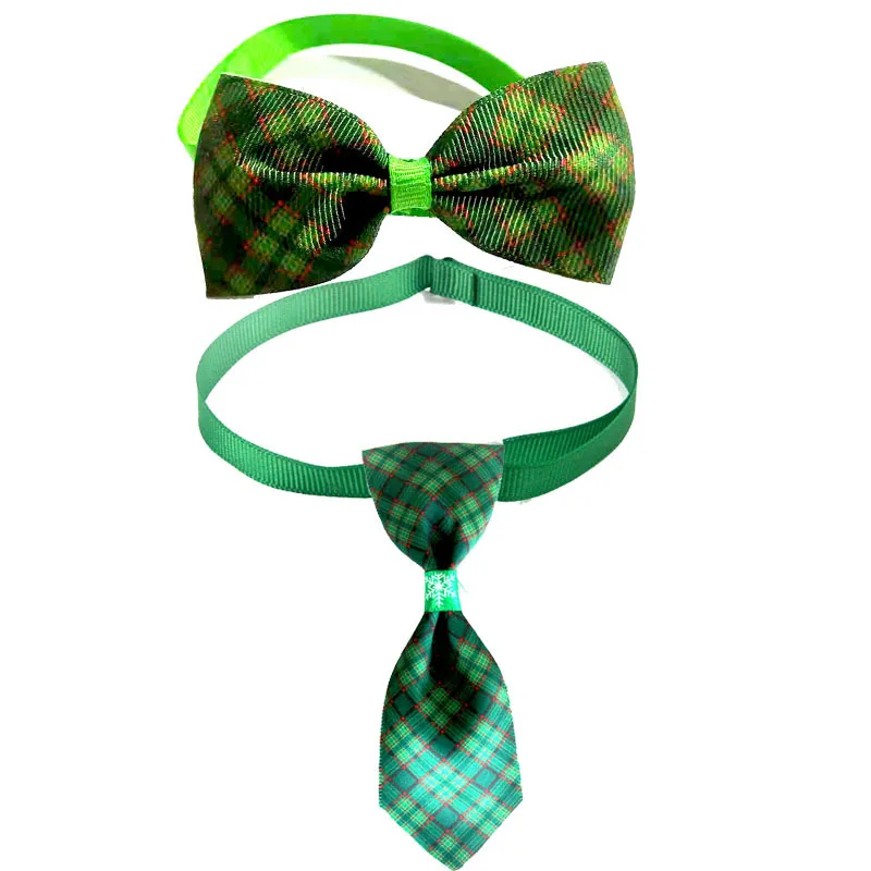 2pcs New Pet Christmas Plaid Tie Bow Tie Cat Dog Collar Adjustable for Xmas Festival Dress Up Photo Tools Pet Accessories