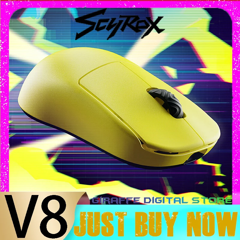 

Scyrox V8 Wireless Mouse 8K PAW3950 Low Delay For GSGO Valorant PFS E-Sports Gaming Mouse Lightweight PC Gamer Accessories