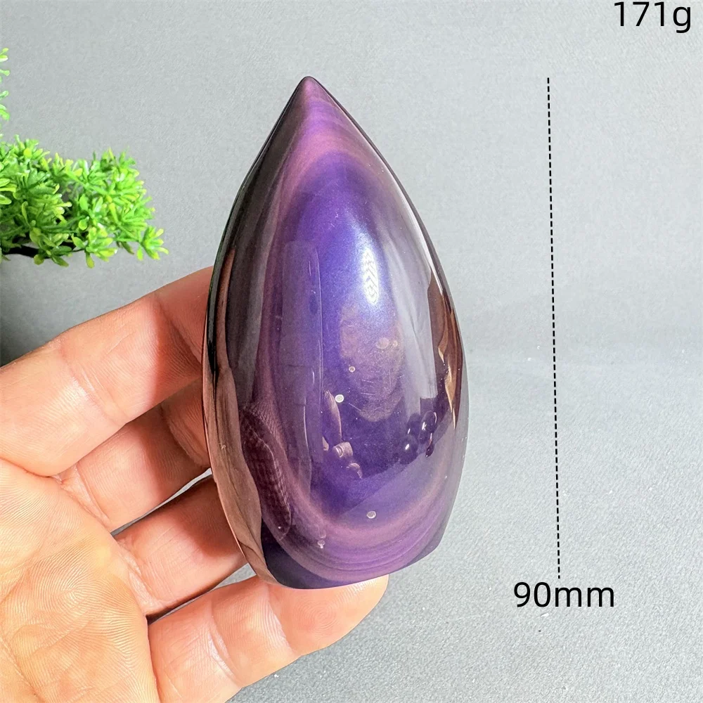 Rainbow Obsidian Natural Quartz Stone - Free Form Crystal for Home Decoration Energy Healing Reiki Spiritual Craft Gift