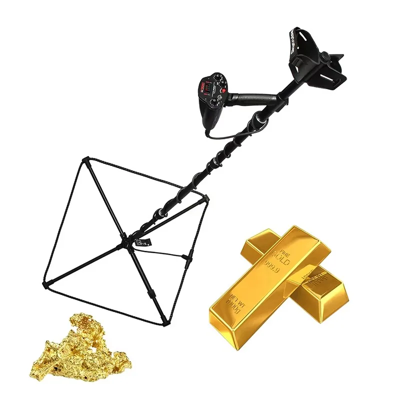 Handheld Gold Metal Detector Outdoor Underground Treasure Hunting Instrument Plastic Material Archaeological Tool