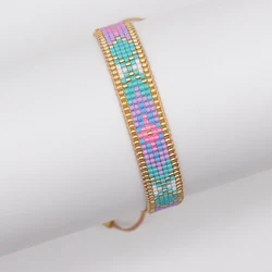 ZHONGVI Rainbow Bracelets For Women Boho Jewelry Miyuki Beaded Handmade Adjustable Friendship Bracelet Bohemian New In Gifts