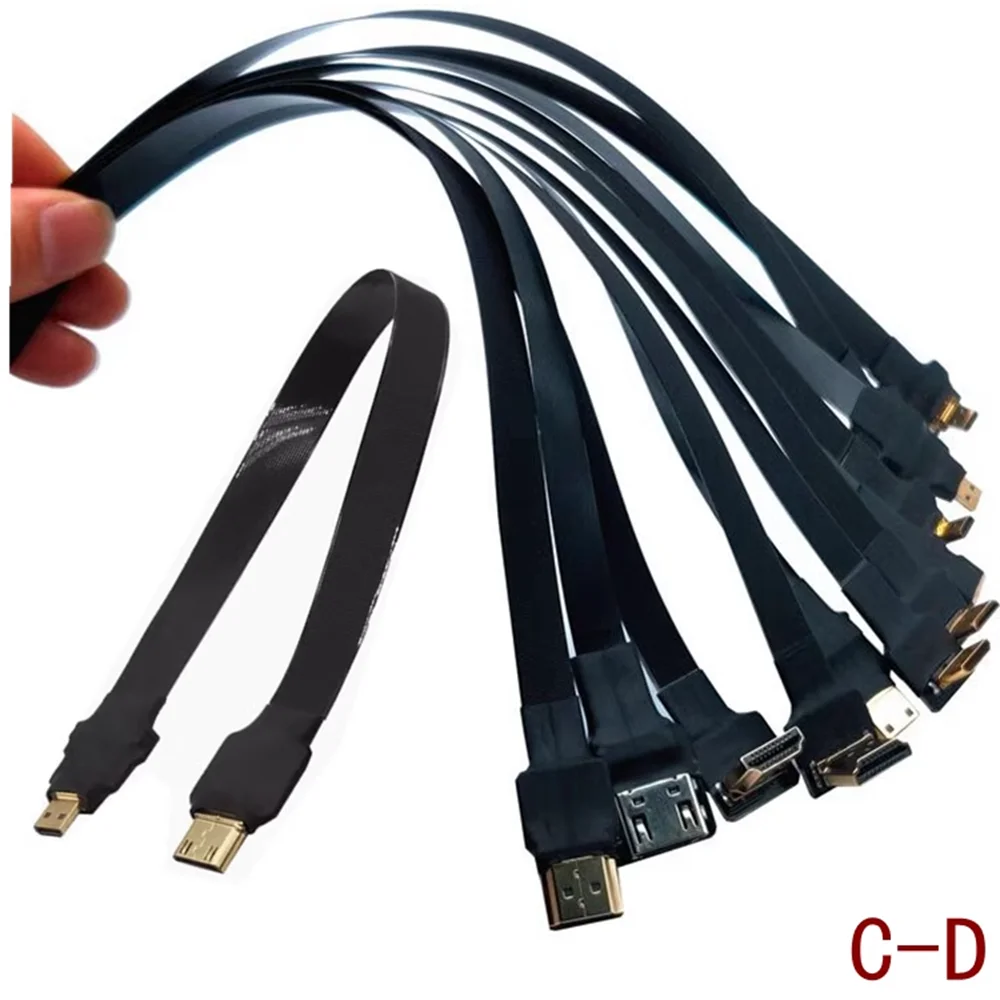 

Mini HDMI standard for micro HDMI elbow camera, soft video cable, aerial cable, gimbal, FPV, and dedicated camera