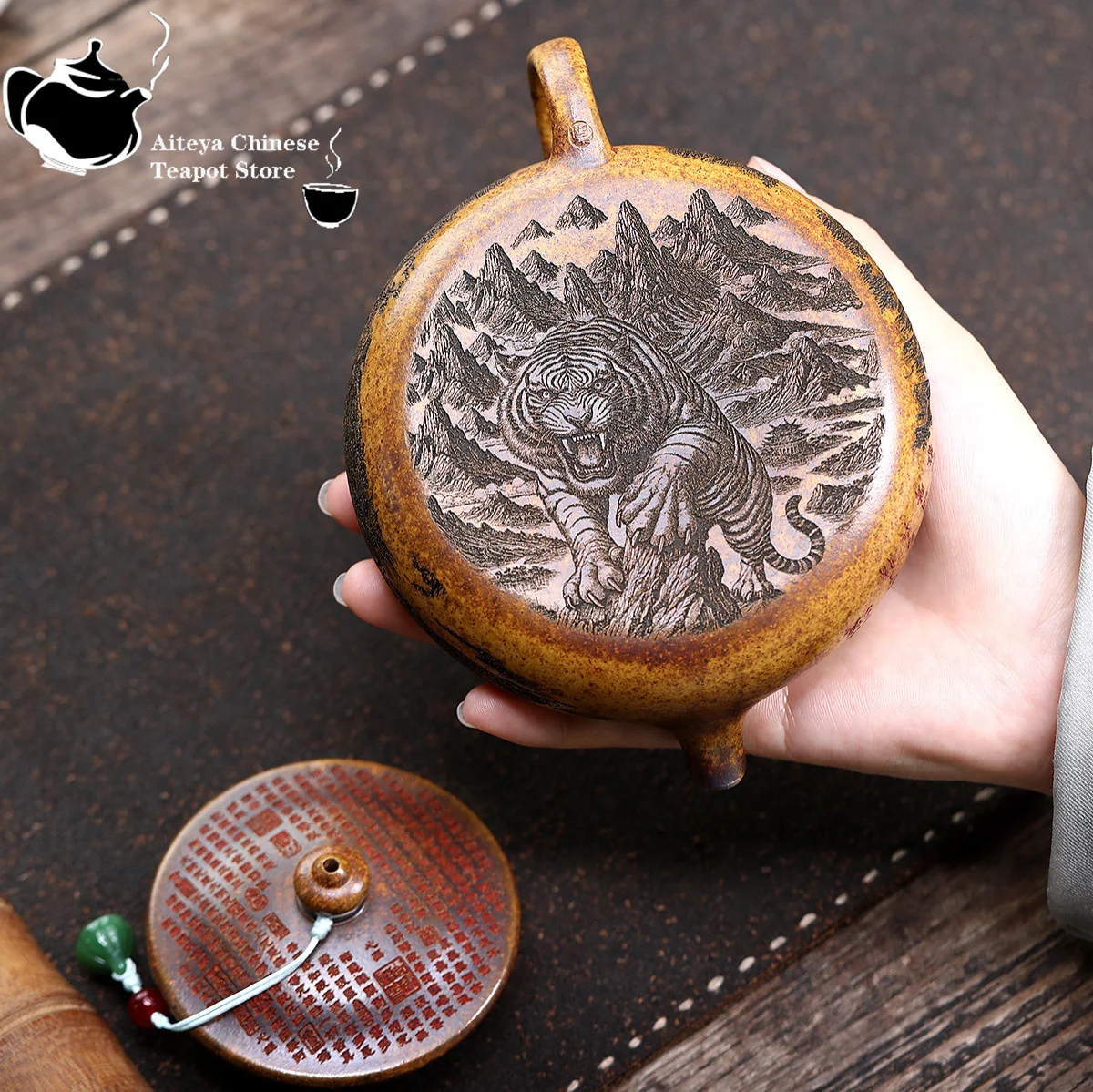 Yixing Purple Clay Pot Raw Mine Keel Gold Sand Arhat Hanjiang Pot Kung Fu Tea Set Chinese Teapot - Image 3