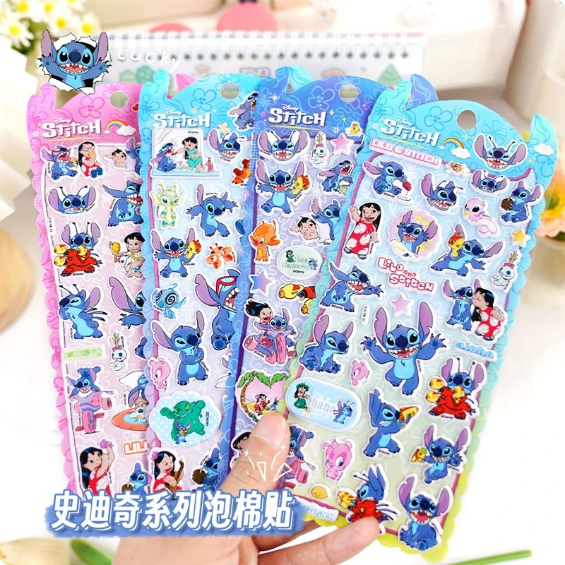 Lilo & Stitch 3D Foam Stickers Puffy Cartoon Pop-Up Decals for Kids Raised Stickers for Boys & Girls Rewards