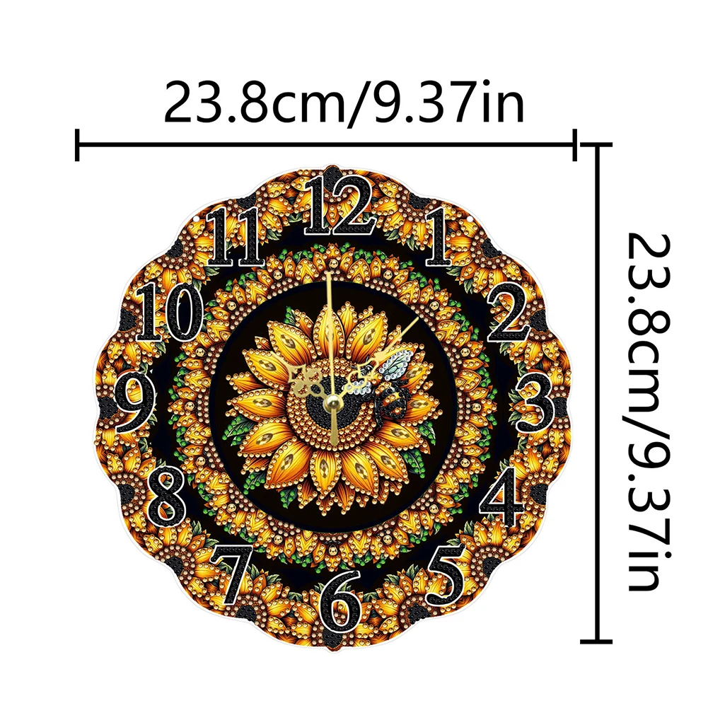 Resin Diamond Painting Clock Ornament Classic Style Home Decor Art Craft Unique Shaped Diamonds for Gift and Decoration - view 6