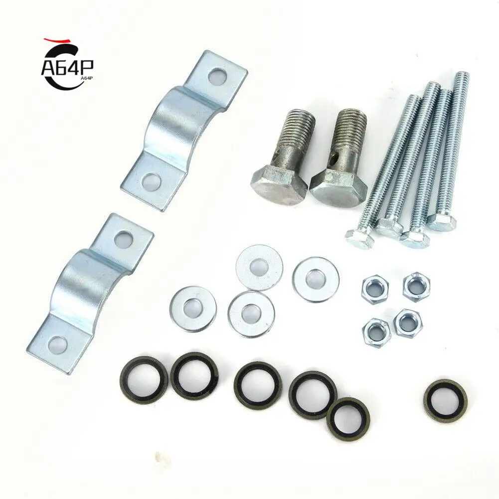

A64P-Motorcycle Engine Oil Cooler Cooling Radiator Kit 125Ml Aluminum Silver For Honda CB CG Engine