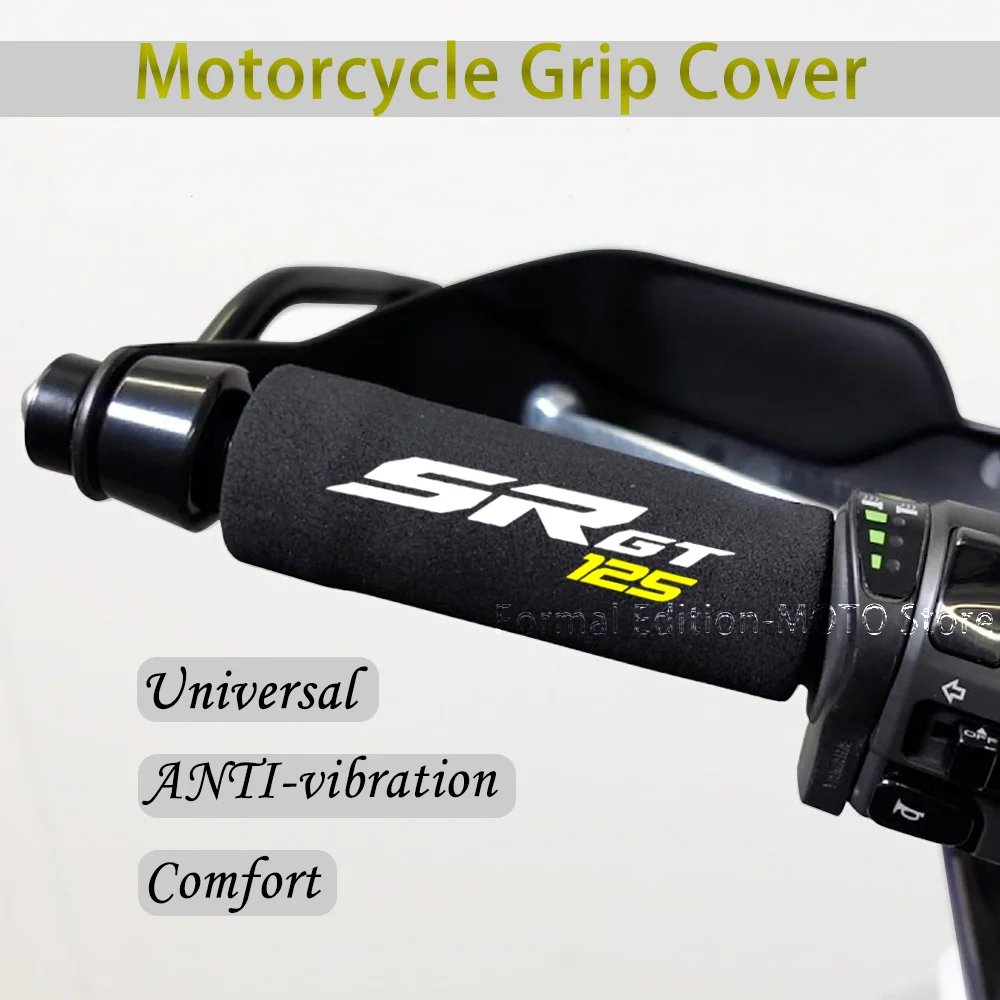 

For Aprilia SR GT 125 200 2022- Motorcycle Grip Cover Shockproof Motorcycle Sponge Grip Non-Slip Handlebar Grip Sponge Cover