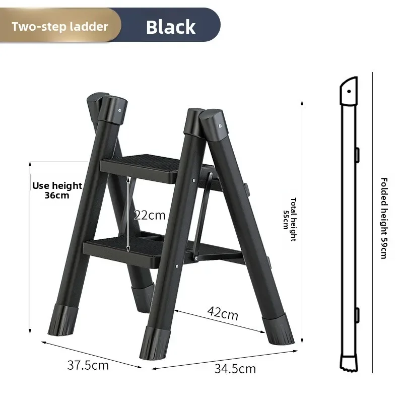 Versatile Household Telescoping Ladder Step Stool Multi Purpose Trio Ladder Compact Lightweight Safe Home Use Folding Ladder