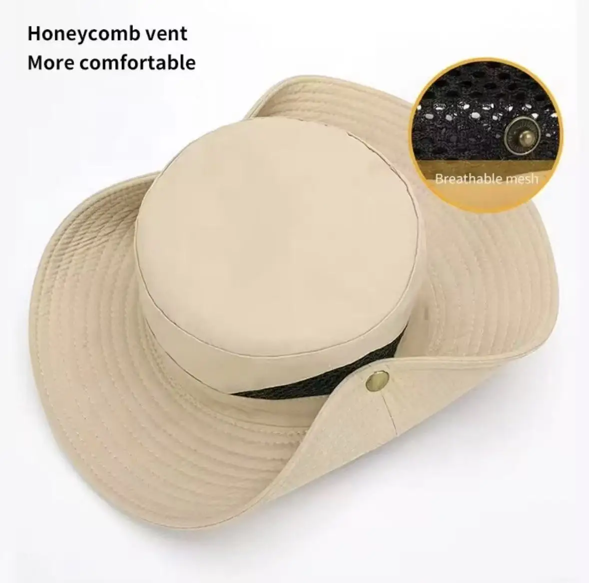 Outdoor Quick-Drying Wide-Brimmed Net Ventilated Fishing Hat for Men and Women, Same Style, Versatile and Durable, Multi-Functio 3