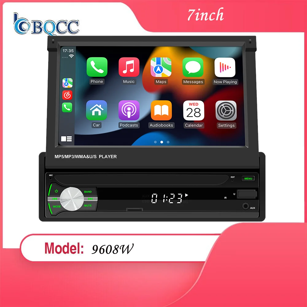 

BQCC Universal 7inch Screen Car Radio Multimedia WIFI Video Player Wireless Carplay Screen for Apple Or Android MP5 Player