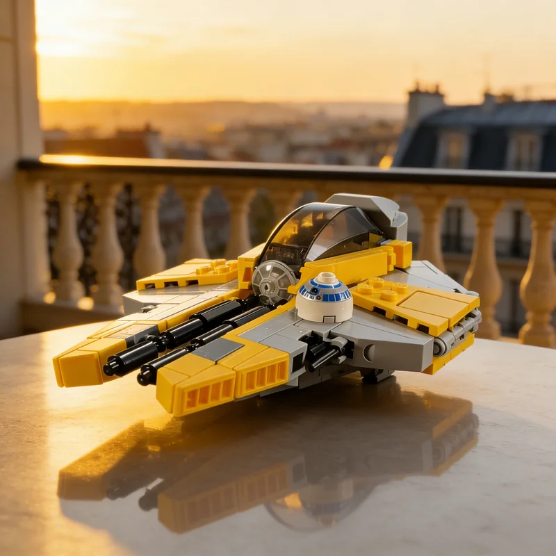 

Набор из 199 деталей: Желтый Звездный Интерцептор (Модель MOC) — Конструктор для сборки, Архитектурная модель, Подарок на Рождество, Идея для творчества