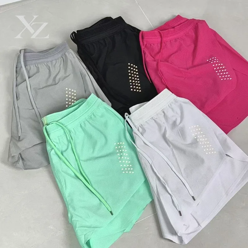 Opening Sale |Men 2-in-1 Running Shorts Quick Dry Athletic Workout Shorts with Liner Reflective Design for Marathon Training