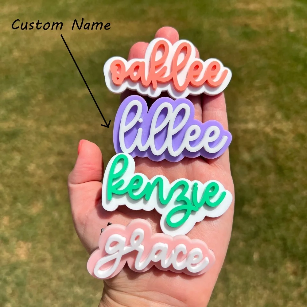 

Customized Name Hair Clip Personalized Acrylic Name Clip for Girls Women Hair Accessories Gifts Birthday and Christmas Gifts